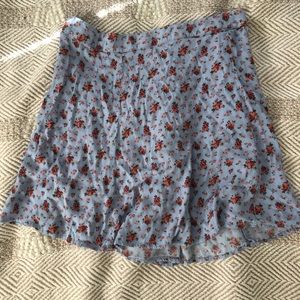 Reformation ditsy floral flouncy mini skirt